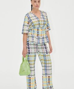 Kvinde Stine Goya Bukser | Marc Pants Micro Check