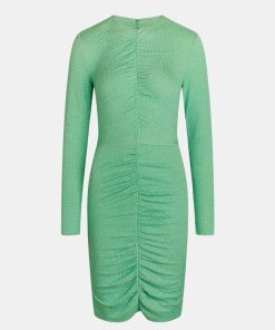 Kvinde Mads Nørgaard Kjoler | Flex Vulcan Dress Grass Green Light Grass Green