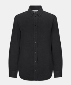 Kvinde Samsøe Samsøe Skjorter | Madisoni Shirt L/S Washed Black