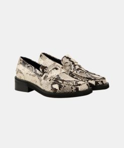 Kvinde Pavement | Filipa Loafers Beige Snake