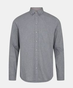 Mand MM Gallery Skjorter | Mmgtheo Brush Shirt L/S Light Blue Mel