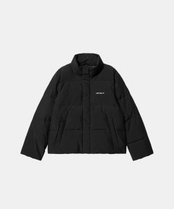 Kvinde Carhartt WIP Jakker | W Yanie Jacket Black/White