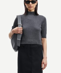 Kvinde Samsøe Samsøe Strik | Grace Knit S/S Turbulence