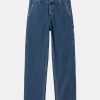 Kvinde Carhartt WIP Jeans | W Pierce Straight Pants Blue Stone Washed