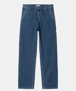 Kvinde Carhartt WIP Jeans | W Pierce Straight Pants Blue Stone Washed