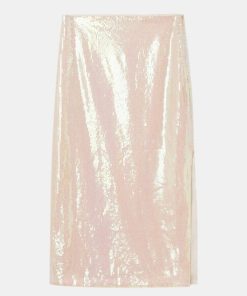 Kvinde Envii Nederdele | Ennova Skirt Nude Sequins