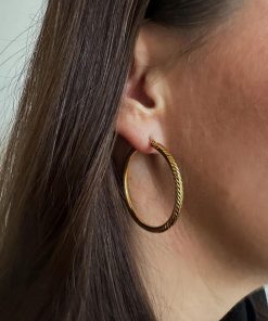 Kvinde Pico Smykker | Mia Large Hoops Gold