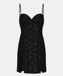 Kvinde ROTATE Kjoler | Jacquard Dress Black