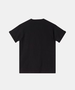 Kvinde Carhartt WIP Toppe & Bluser | W Chase Tee Black