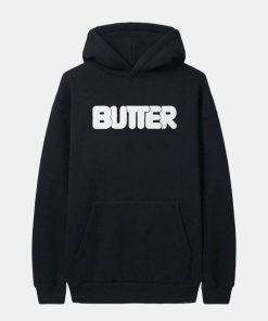 Mand Butter Goods Sweatshirts | Puff Rounded Hoodie Black