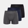 Mand Resterods Undertoj | 3-Pack Bamboo Boxers Grey/Navy/Black