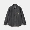 Mand Carhartt WIP Skjorter | Orlean Shirt Black/White