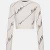 Kvinde ROTATE Strik | Sequin Logo Knit Cannoli Cream