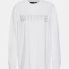 Kvinde ROTATE T-Shirts | Vimsa Tee L/S Bright White