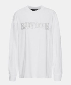 Kvinde ROTATE T-Shirts | Vimsa Tee L/S Bright White