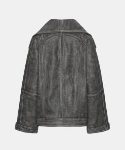 Kvinde Remain Jakker | Leather Oversized Jacket Black