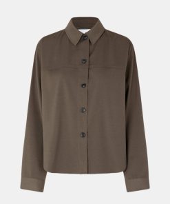 Kvinde Samsøe Samsøe Skjorter | Esmel Shirt Major Brown